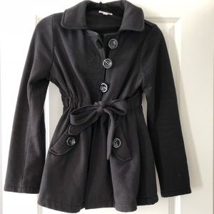 Black maternity coat
